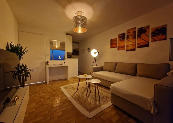 1ere Ligne Piscine Terrasse Au Bord De La Front De Avec Velos Lägenhet *